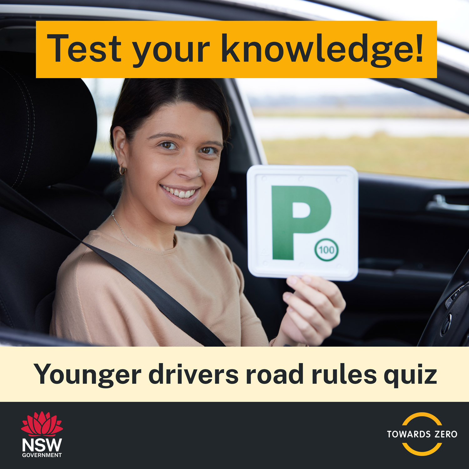 Younger drivers road rules quiz